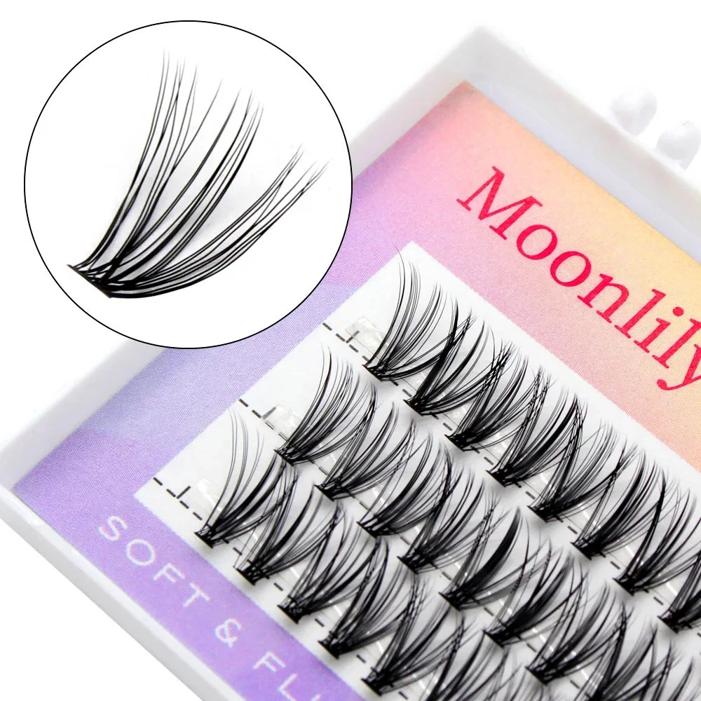 Moonlily Профессиональные Индивидуальные Накладные ресницы наращивание Шелковый