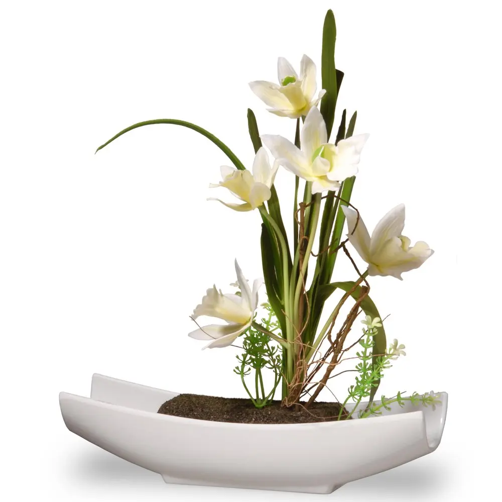 

11" Yellow Orchid Flowers