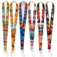 japanese anime neck strap lanyards keychain holder id card pass hang rope lariat badge holder key chain accessories