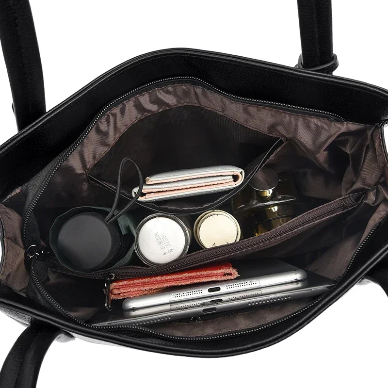 Роскошная повседневная женская сумка-тоут из высококачественной кожи женские