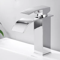 bathroom chrome elbow faucet bathroom vanity waterfall faucet stainless steel sink mixer tap bathroom accessories basin crane