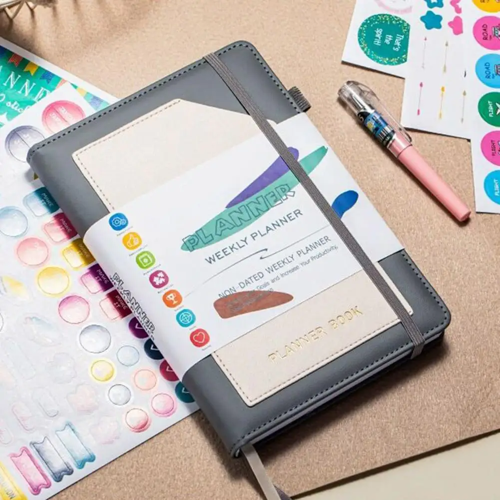 Планировщик с привычным трекером сетчатый пунктирный Органайзер на 2024-2025