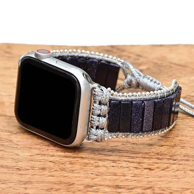 Bohemia Braided Gemstone Bracelet Strap For Apple Watch Band 8 41mm 45mm SE 7 6 5 4 44mm 40mm 38mm 42mm iWatch Ultra 49mm Correa