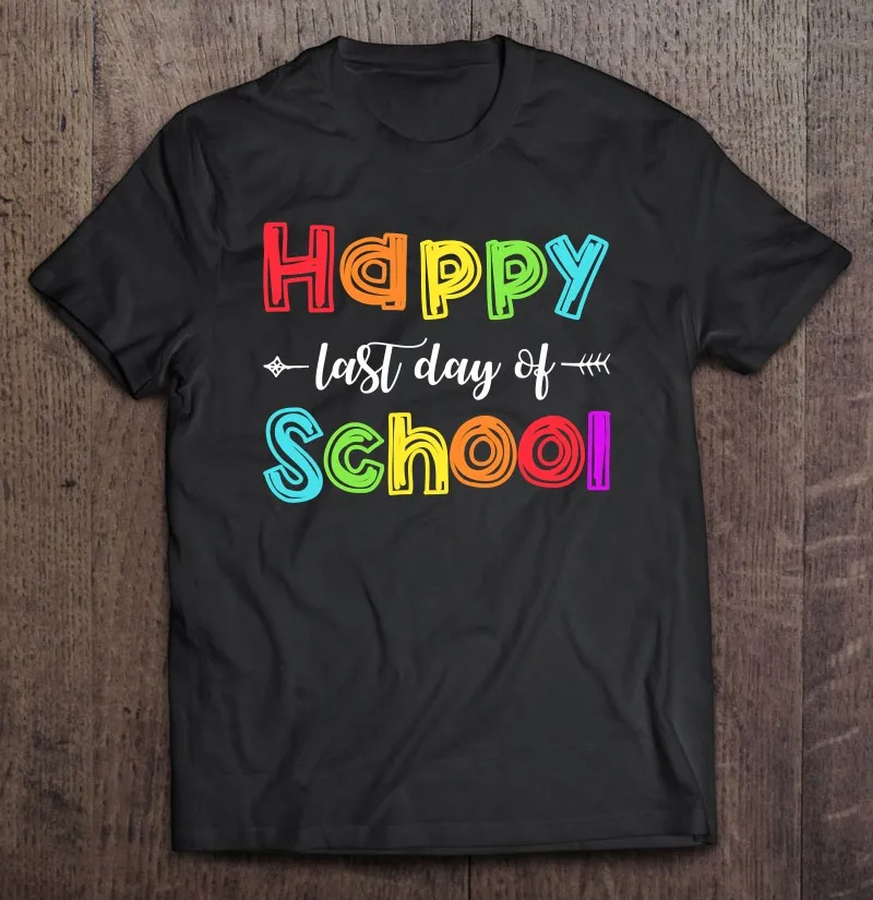 

Футболка большого размера с надписью «Happy Day Of School»