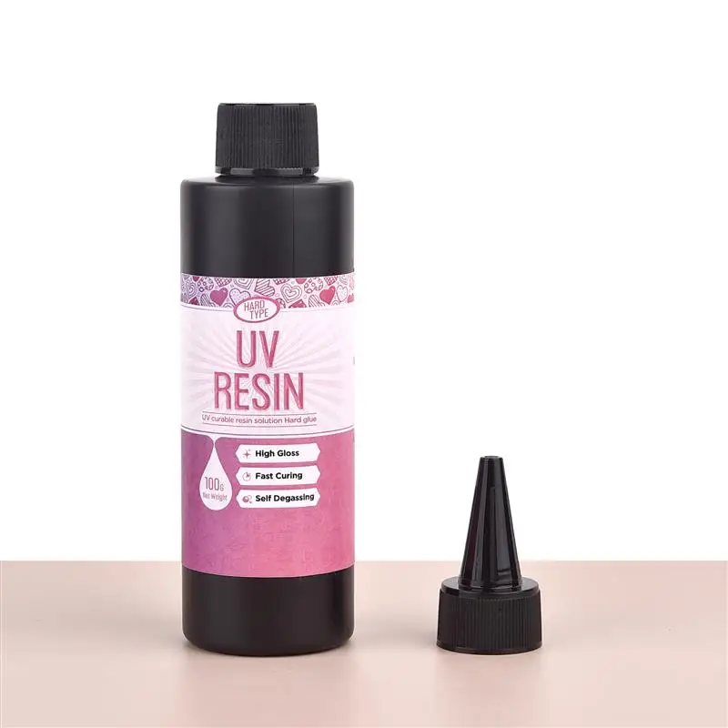 

УФ-клей для эпоксидной смолы, 20/50/100/500/1000 г, твердый УФ-клей для отверждения ультрафиолетового излучения, быстросохнущий, высокая прозрачность для изготовления ювелирных изделий
