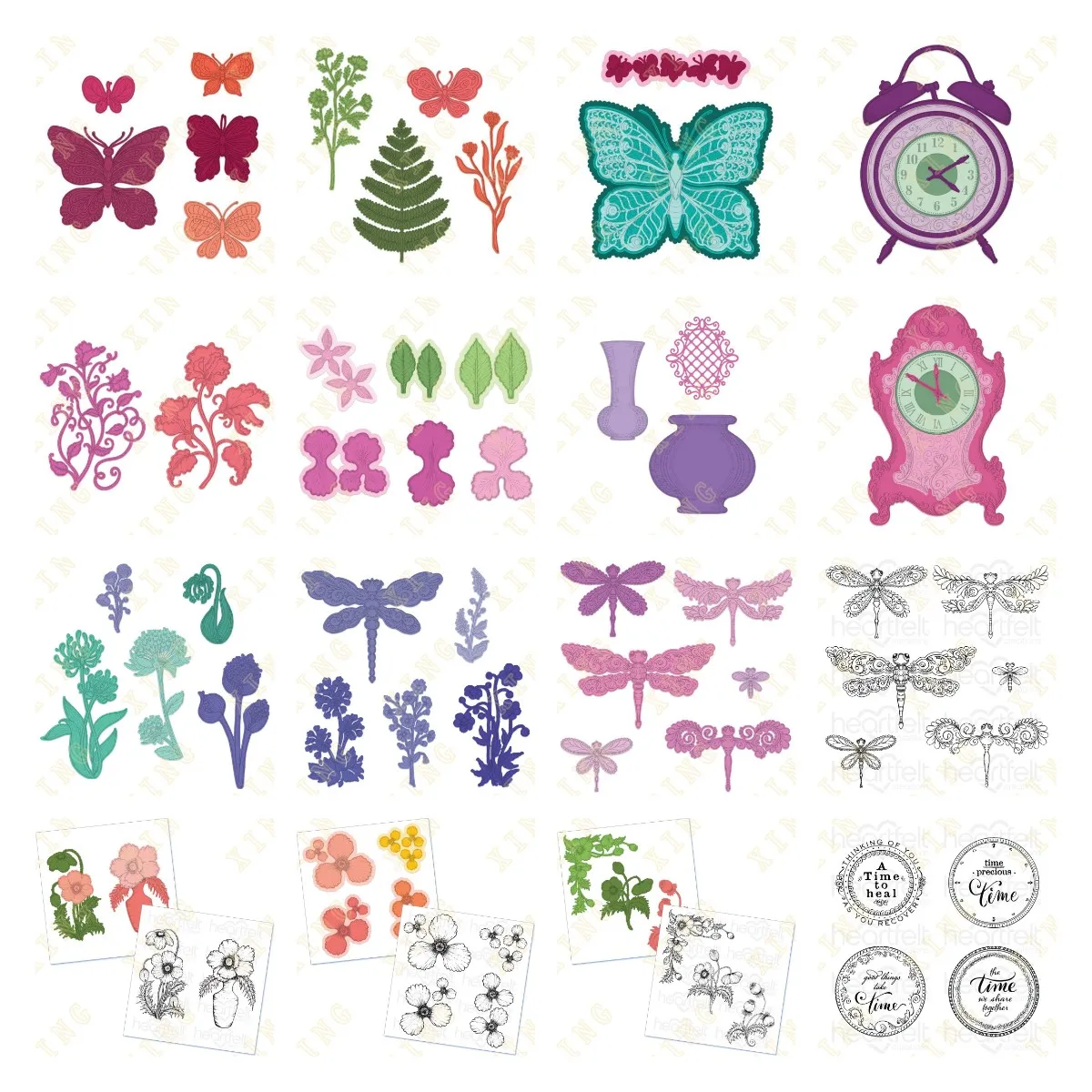 

Butterfly Flowers New Metal Cutting Dies Clear Stamps Scrapbook Diary Secoration Embossing Template Diy Greeting Card Handmade
