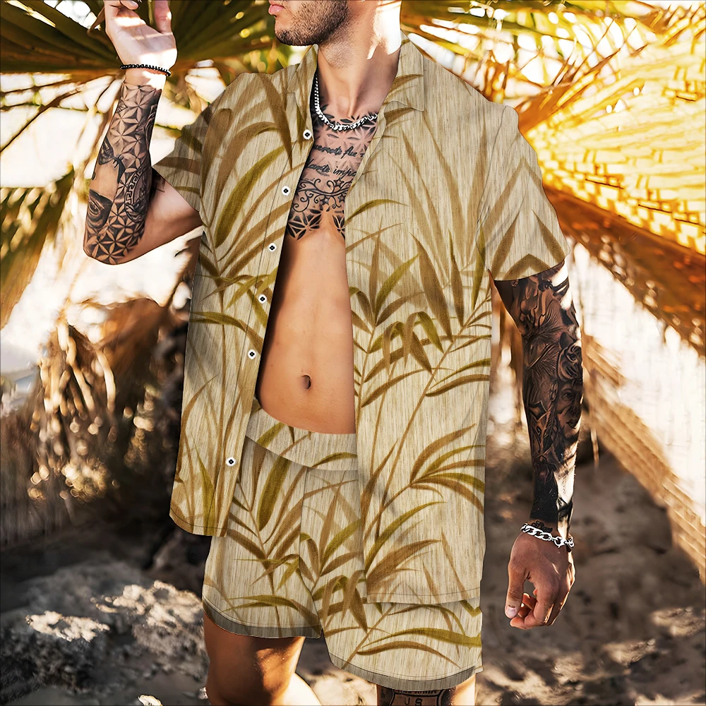 

2022 New Summer Short-sleeved Top Floral Shirt 3d Print Man and Woman Hawaiian Beach Vacation Fashion Leisure Trend Loose Pr