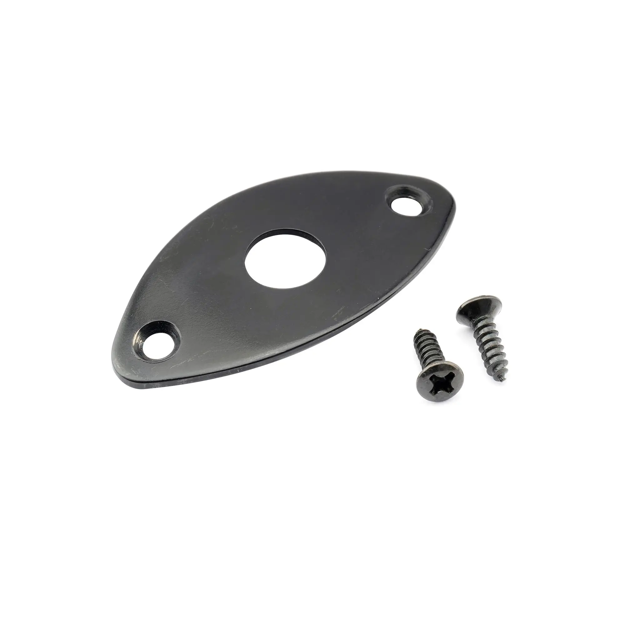 

Musiclily Pro Steel Curved Oval Jack Plate for Electric Guitar and Bass, Black