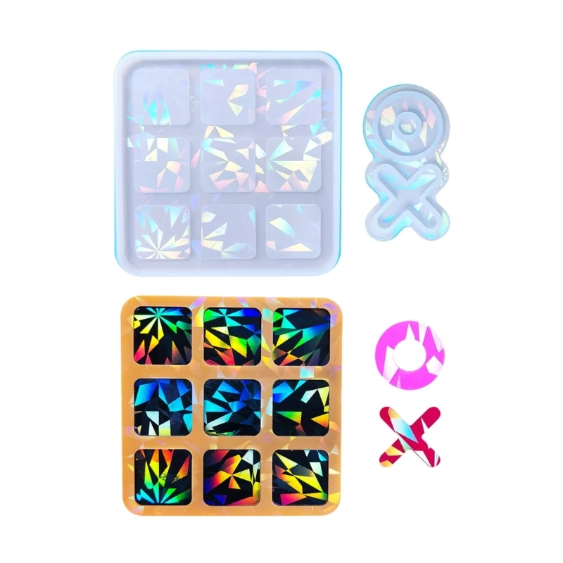 XO доска смолы формы крестики-нолики силиконовые DIY Изготовление ремесел семейная