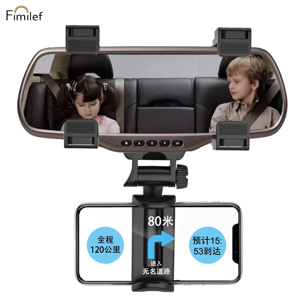 

Universal 360 Rotatable Car Rearview Mirror Mount Stand Holder Stand Cradle For Cell Phone GPS Car Rear View Mirror Bracket