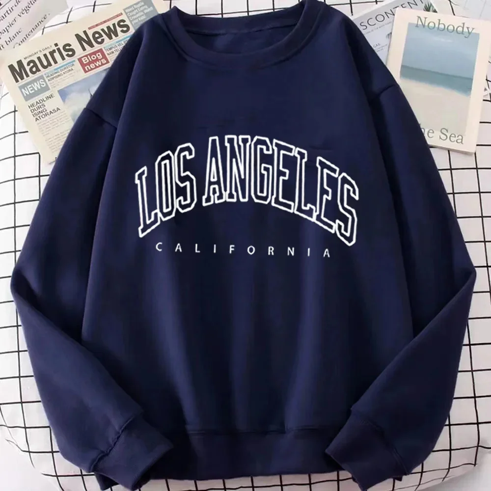 

Men Sweatshirts Vintage Embroidered Los Angeles Women Hoodies Harajuku Korean style Loose Y2K Streetwear Clothes