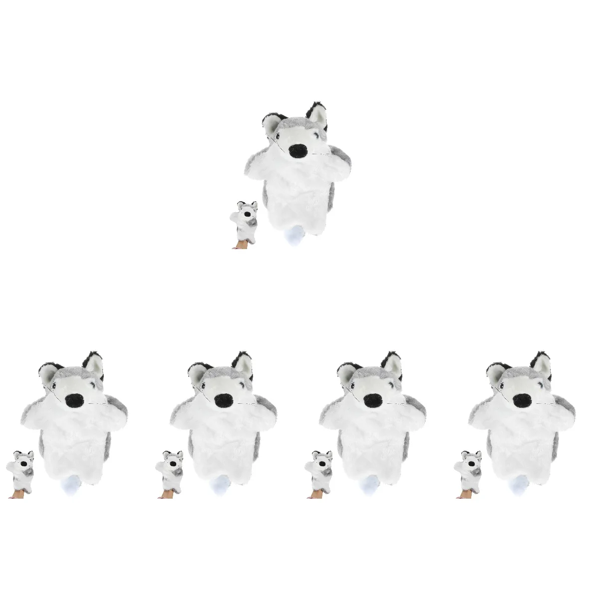 

5 шт., плюшевые игрушки-животные, на палец