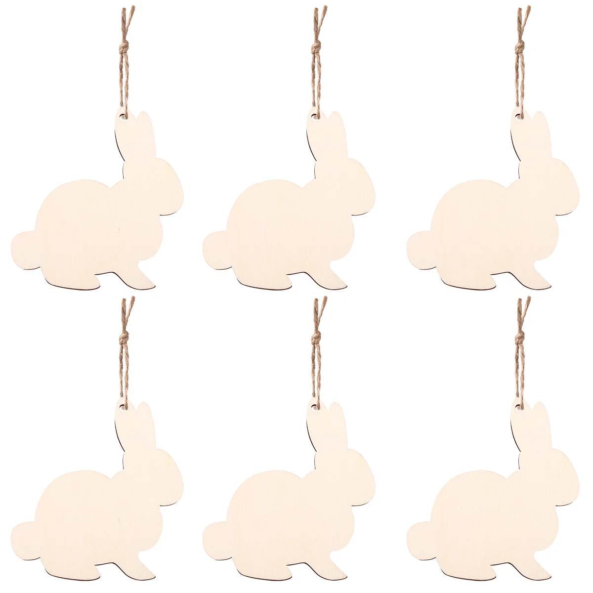 

Easter Bunny Wood Wooden Ornament Ornaments Cutout Slices Hanging Rabbit Unfinished Tags Craft Decoration Tree Pendnat Pieces