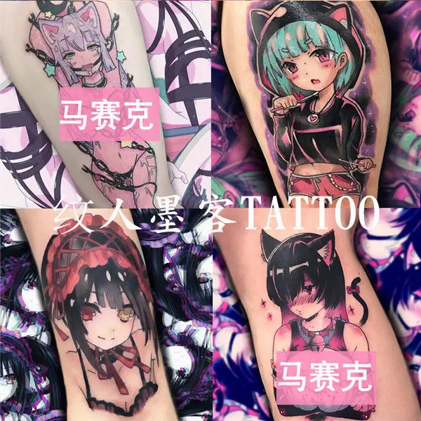 

Искусственная татуировка, водостойкая временная татуировка с цветами на руку и живот, интересные двухмерные наклейки для девочек, праздничные аксессуары