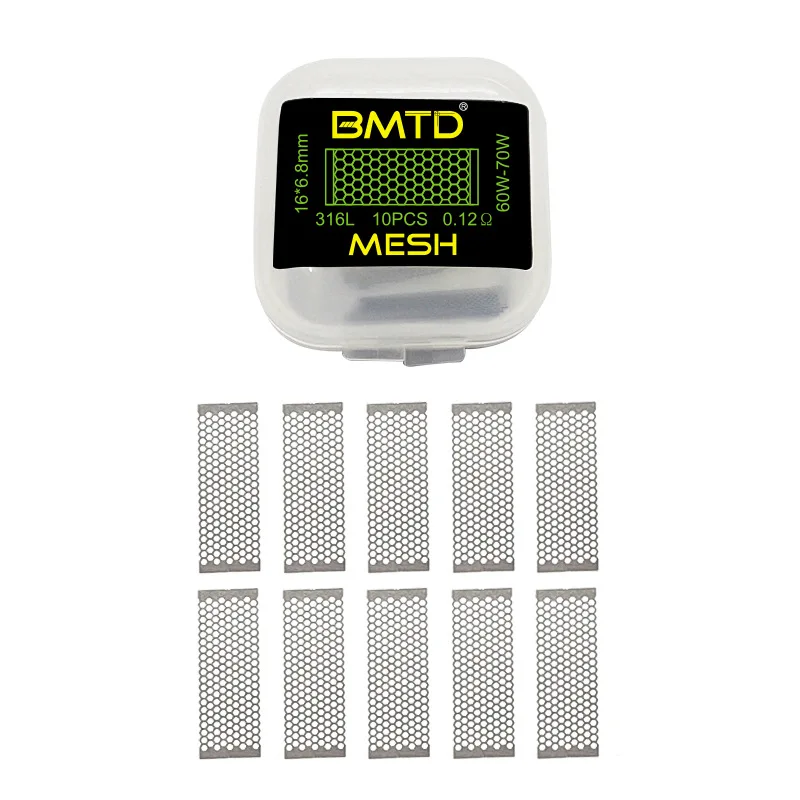 10 шт./корт. BMTD готовые катушки A1 SS316 NI80 0 13 Ом 18 сетчатая катушка провод для Kylin M RTA