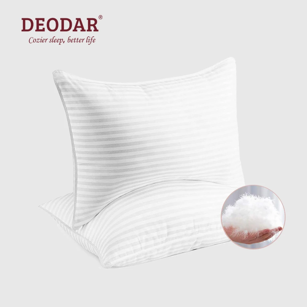 

Deodar Microfiber Fiber Filled Head and Neck Pillow Core Soft Allergy Friendly 100% Cotton Fabric for All Sleeping Positions