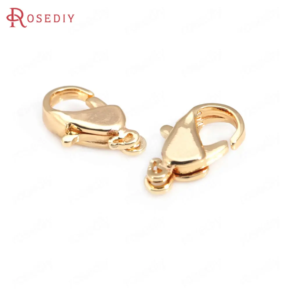 Латунные застежки-карабины для ювелирных изделий ожерелий браслетов фурнитура