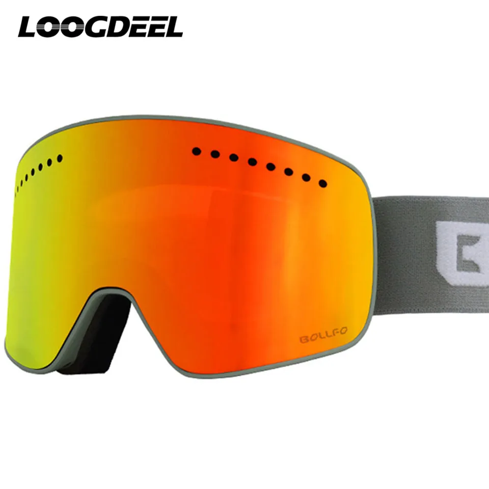 

LOOGDEEL Ski Goggles With Magnetic Double Layer Polarized Lens Skiing Anti-fog UV400 Snowboard Goggles Men Women Snow Glasses