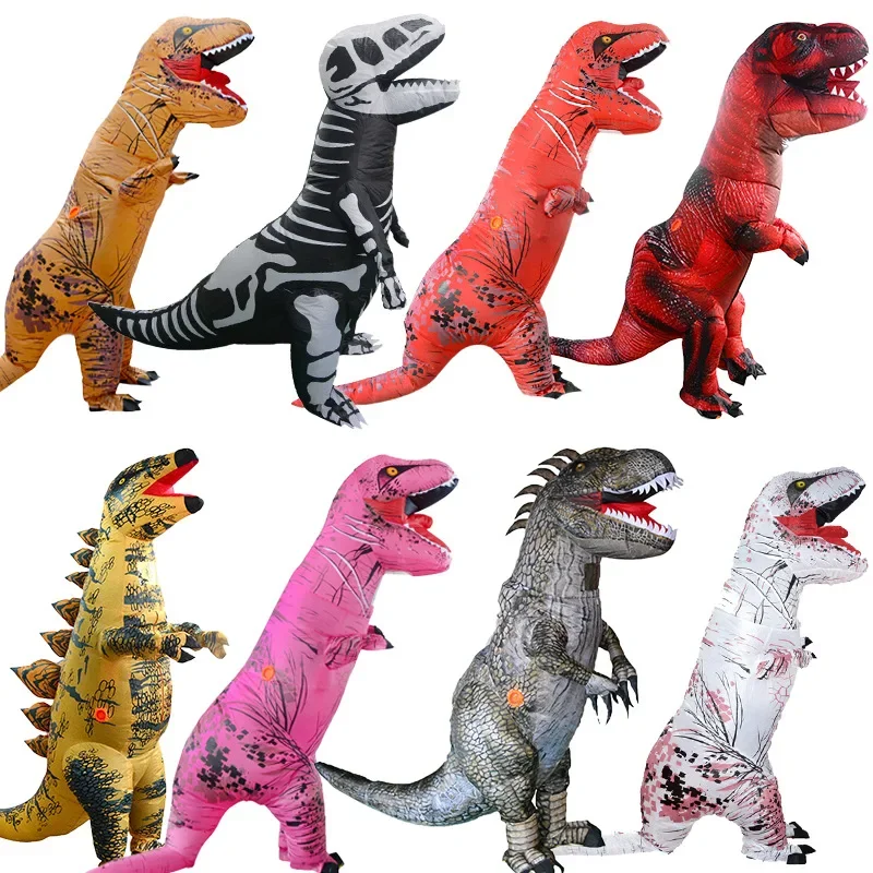 

Hot T-REX Dinosaur Inflatable Costume Party Cosplay Costumes Fancy Mascot Anime Halloween Costume For Adult Kids Dino Cartoon