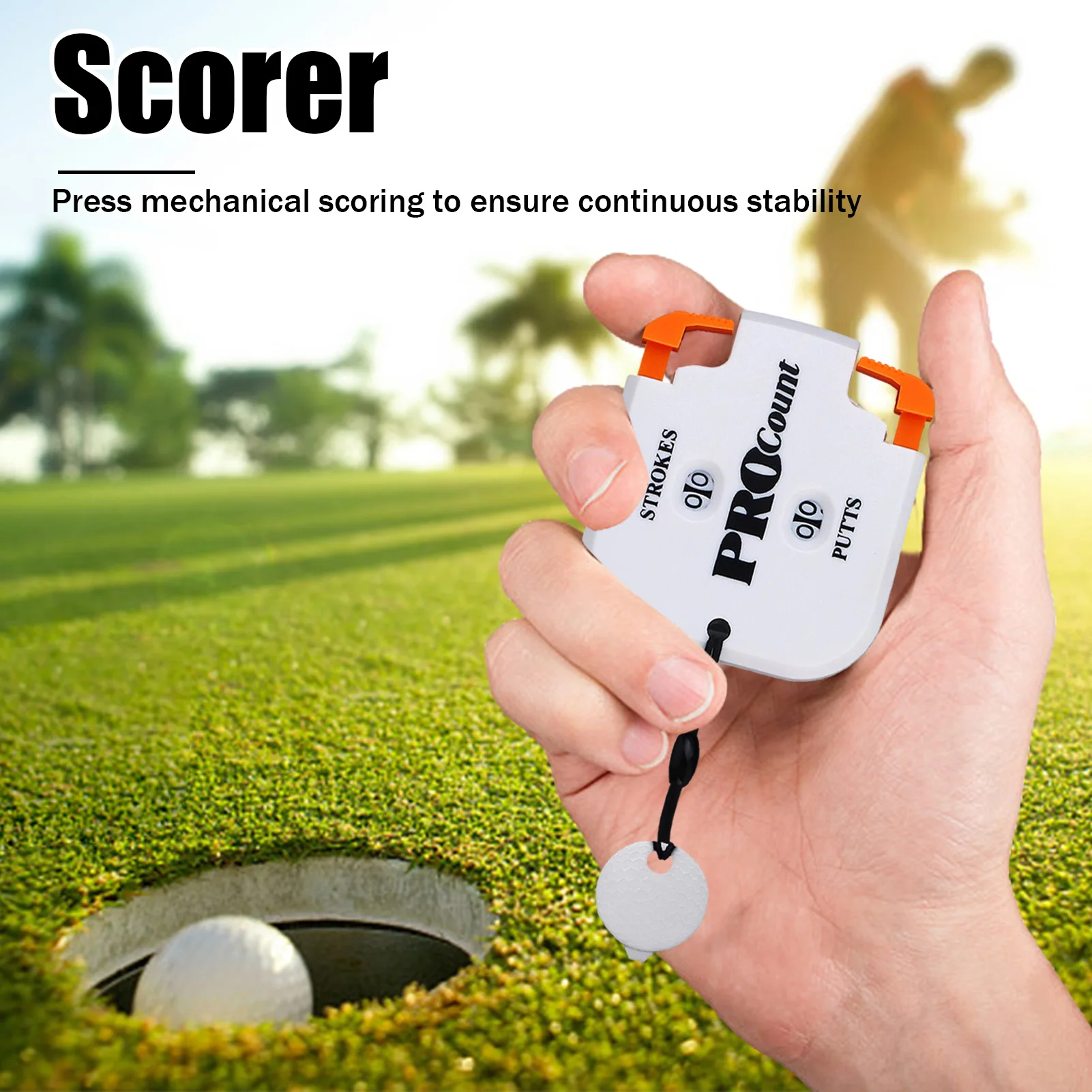 1 шт. Профессиональный гольфский Scorecard Square Golf Stroke Putt счетчик очков индикатор