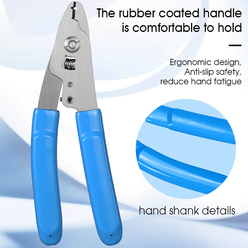 VCFS-20 Stainless Steel Two-port Fiber Stripping Pliers FTTH Tool Fiber Optic Wire Stripper