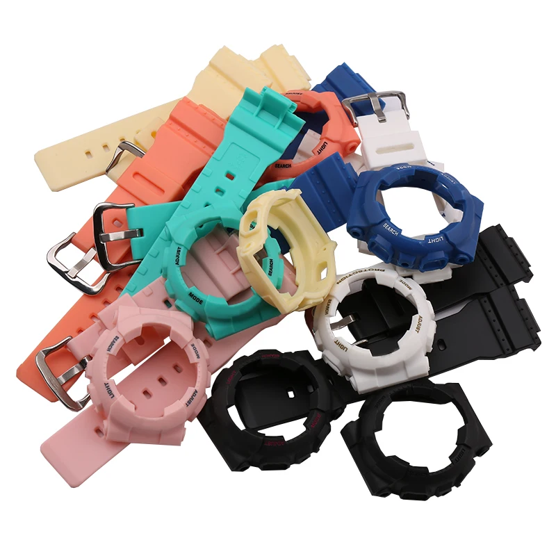 Watch Accessories Resin Strap Case for Casio BABY-G BA-111 BA-110 BA-112 120 Waterproof Watch Strap Women's Strap