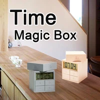 rotate rubik cube alarm clock digital led desk clock timer study fitness students time management bedroom office modern gifts