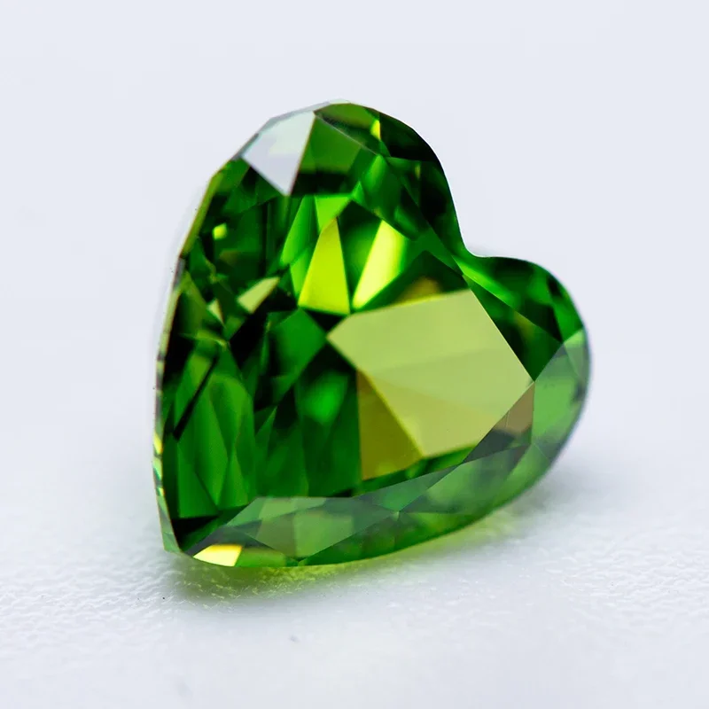 Кубический цирконий измельченный льд необычный зеленый цвет подвески в форме