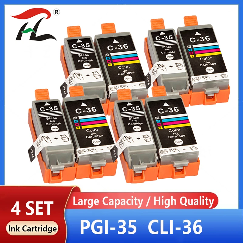 

8pcs Compatible PGI-35 PGI35 CLI-36 CLI36 Ink Cartridge for Canon PIXMA IP100 iP110 IP100B TR150 mini 260 320 Printer