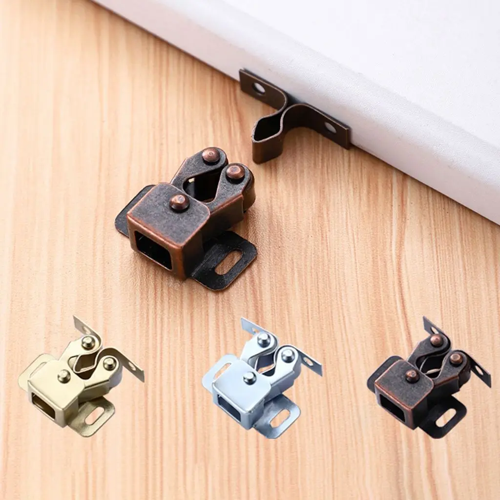

Furniture Fittings Cabinet Double Ball Roller Catches Door Closer Stoppers Damper Buffer For Wardrobe Cupboard Hardware