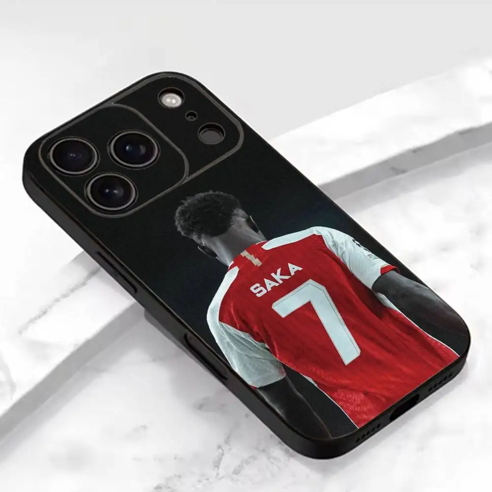 Чехол для телефона Football Bukayo Saka 7 для iPhone 17, 16, 15, 14, 13, 12, 11 Plus, Pro Max и других моделей, мягкий черный чехол (art.: 3920db8fa48e2) - 3920db8fa48e2