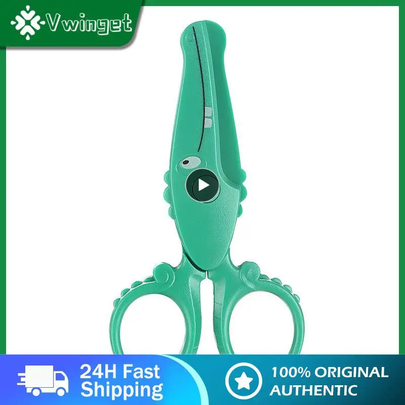 

Мультяшные ножницы, миниатюрные ножницы для детского сада, пластиковые ножницы с круглой головкой, безопасные Обучающие принадлежности, не травмирует руки, милые