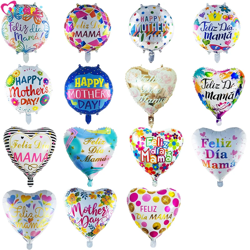 18-дюймовый фольгированный шар на день матери англоязычное испанское сердце