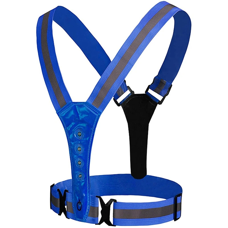 

Reflective Vest, Adjustable, High Visibility Vest, Safety Vest With 8 LED Lamps, High Visibility For Jogging