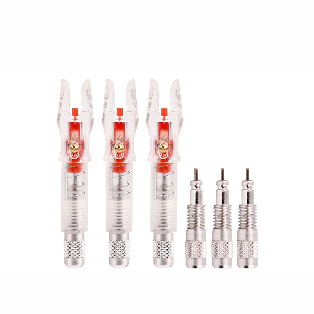 

Practicable 3pcs LED Arrow Nocks Automatically Lighting up Suits 4 2mm ID Shafts Provides 36 Hours Consistent Use