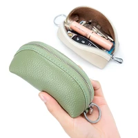 new soft first layer cowhide leather car keys coins lipsticks three in one hobo bag mini women small items holder