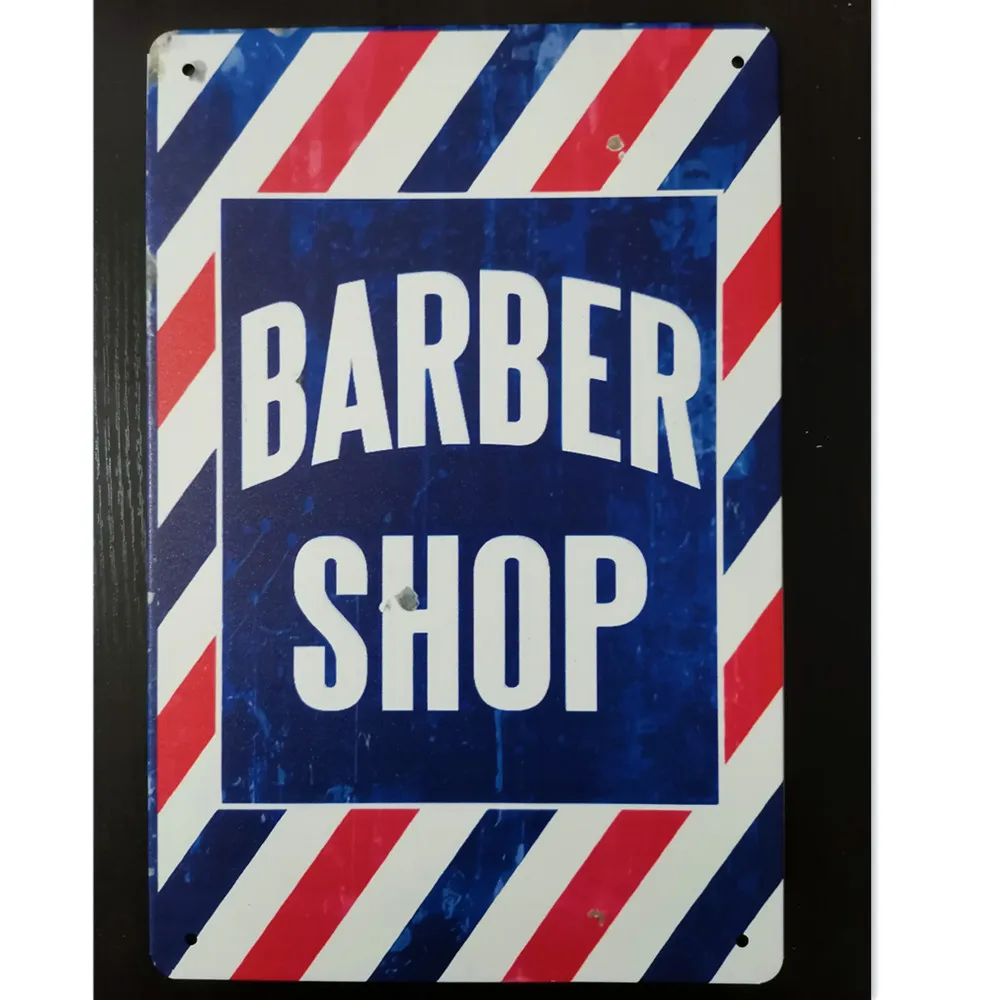 

Табличка в стиле ретро для парикмахерской, металлические жестяные знаки, настенное украшение для стрижки, бритья, бороды, настенная наклейк...