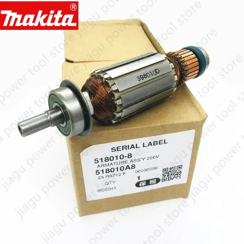 

Якорный ротор 220 В-240 В 518010-8 для шлифовального станка Makita BO5030 BO5031 BO5041 BO5040