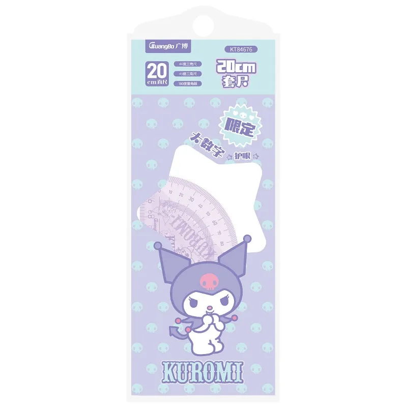 Линейка Sanrios 20 см набор из четырех частей линейка Kuromi милая для студентов