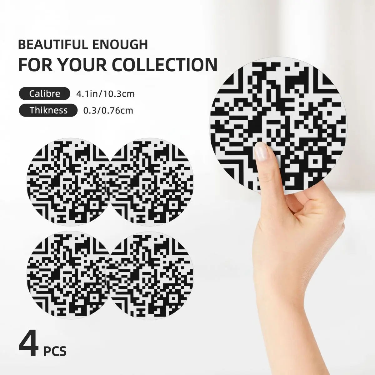 Керамические подставки Rickroll Sick Hara-Kiri Link с QR-кодом принадлежности для кухонного