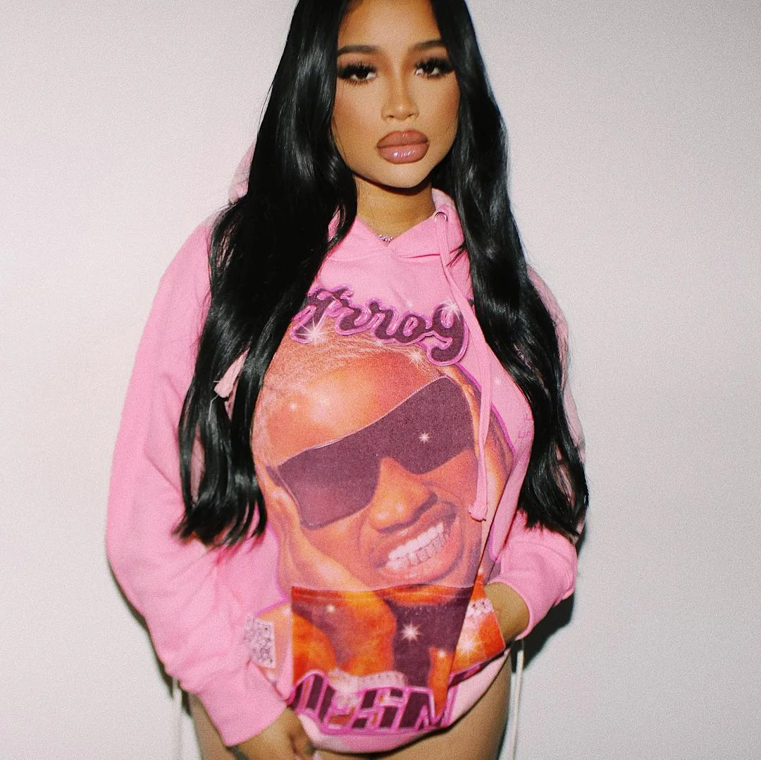 

Hoodies Women 2023 Street Fashion Figure Printed Sweater 2023 Autumn New Long Sleeve Loose Contrast Hooded Shirt Women's Top