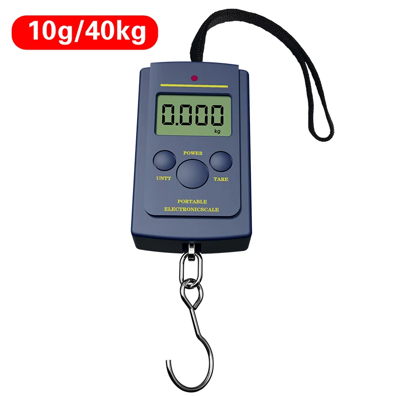 1 шт. многофункциональные электронные мини-весы с крючком 40 кг/10 г