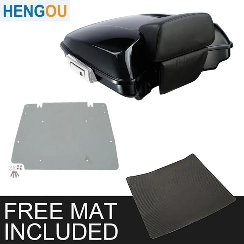 

Motorcycle 5.5" Razor Pack Trunk Backrest Base Plate For Harley Tour Pack Touring Road King Electra Glide Street Glide 2014-2022
