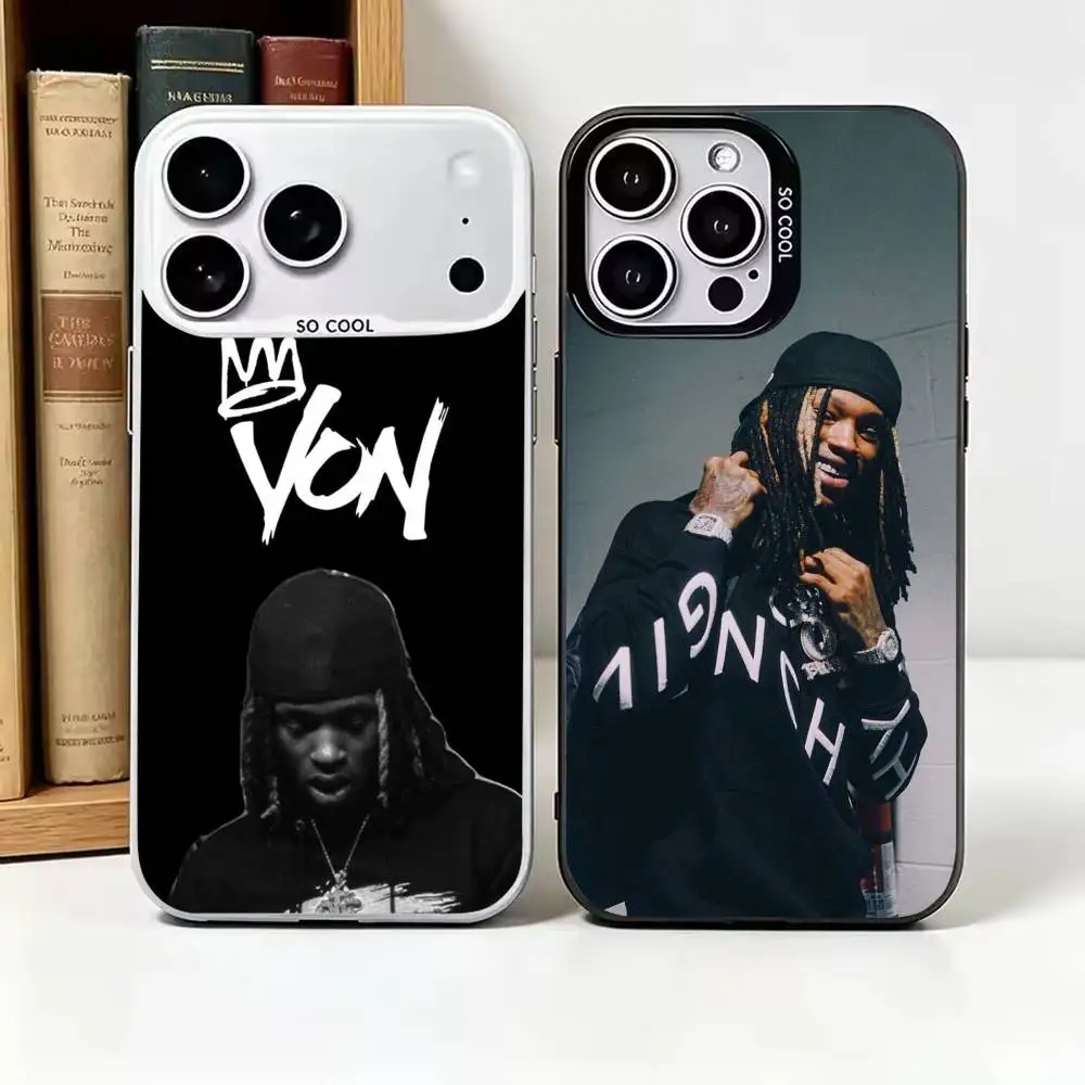 Фото Чехол для телефона R-Raper K-King V-Von для iPhone 17, 16, 15, 14, 13, 12, Plus, Pro Max, цветной серебристый чехол. №1