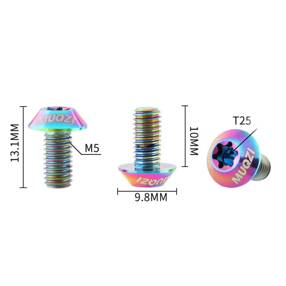 6 шт. титановые болты ротора дискового тормоза велосипеда T25 Torx M5 X 10 мм крепежные
