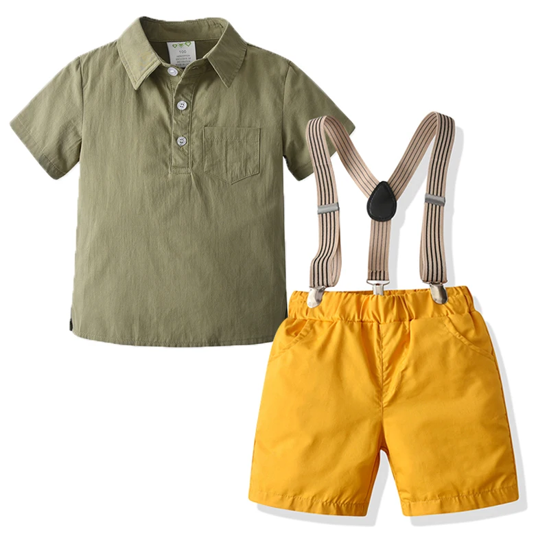 

Children Clothing Boys Sets Summer Short Sleeve T-shirt Kids Gentleman Outfits Suits Toddler Boys Clothes Sets 2 3 4 5 6 Years