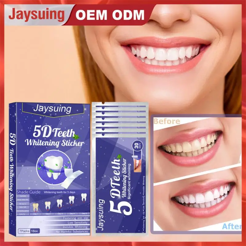 

7/14Pairs Tooth Whitening Dry Tooth Paste Bleaching Tooth Sticky Gel Whitening Strip High Elastic Oral Care Hygiene Toothpaste