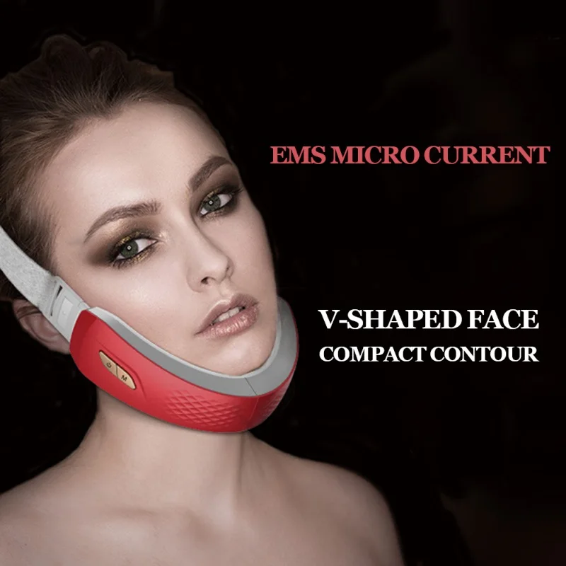 

Micro-current Vibration Face Lift Devices Instrument To Double Chin Facial Massager Small V Line Artifact Anti-Aging Firming