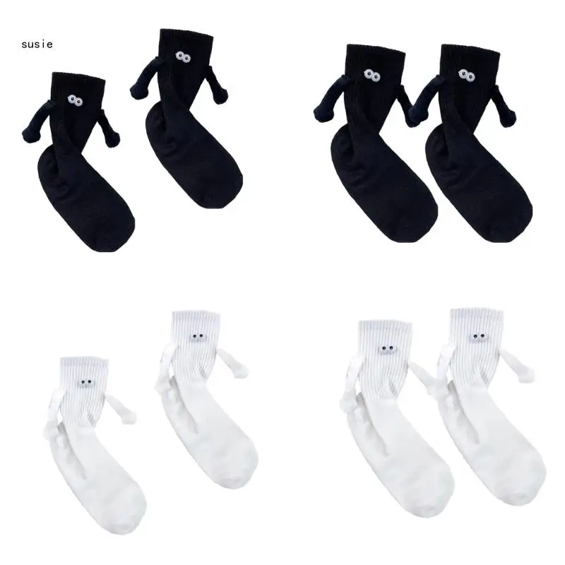 

X7YA 3D кукла, держащая руки, носки, забавная новинка, магнитные носки для пар, одинаковые носки для экипажа, хлопковые носки по