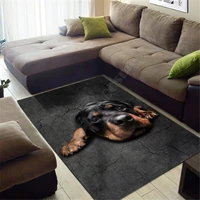 funny rottweiler area rug 3d all over printed carpet mat for living room doormat flannel print bedroom non slip floor rug